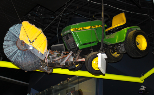 Snow PlowThis John Deere tractor was driven by Mark Henderson on December 12, 1982. The Schaefer Stadium playing surface was covered in ice and snow during a 0-0 game against the Dolphins until Patriots head coach Ron Meyer directed Henderson to clear a spot for kicker John Smith to kick the game winning field goal.